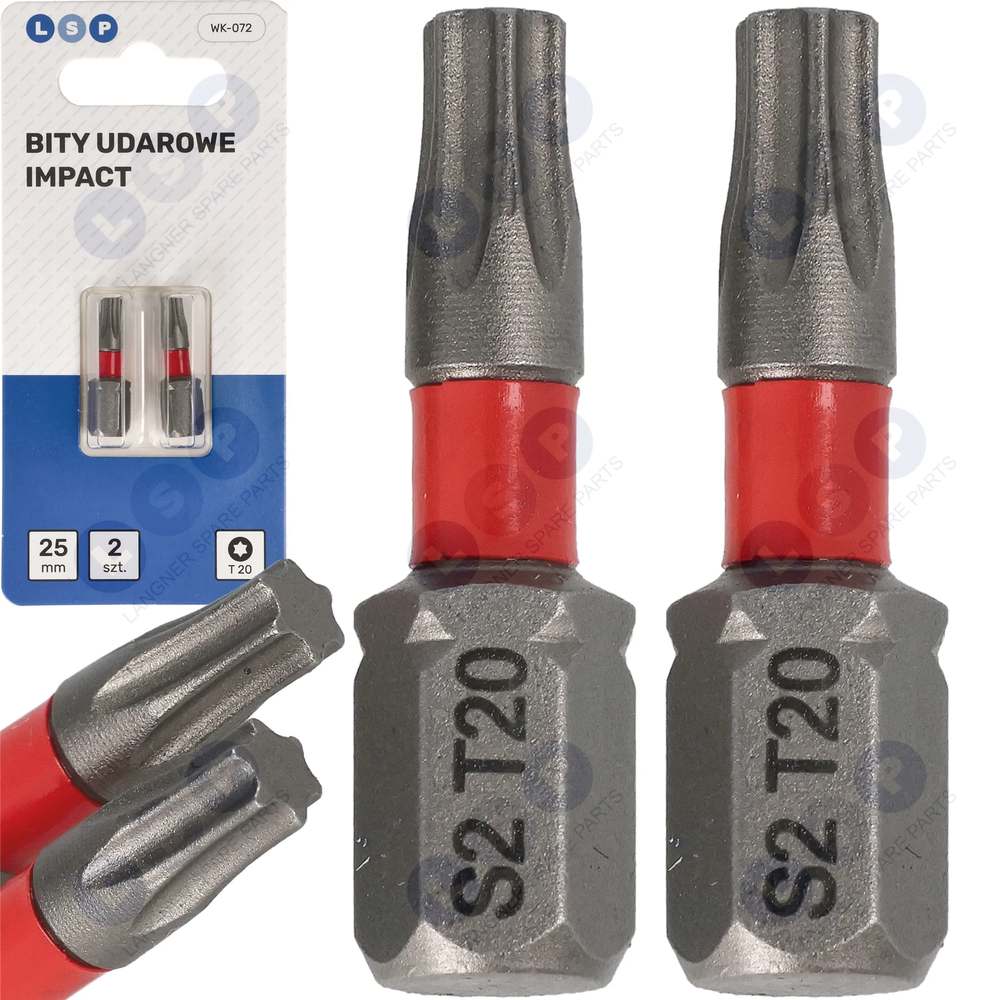 Nárazový bit TORX T20 25 MM Súprava bitov LSP IMPACT 2 KS